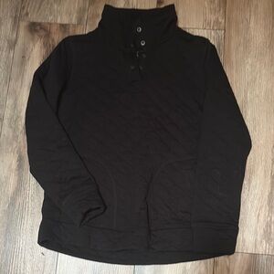 Black Quilted Pullover small 1/4 zip